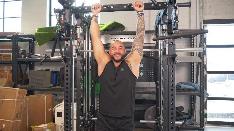 Stephen Sheehan, CPT, CNC, with the Major Fitness B17 Smith Machine