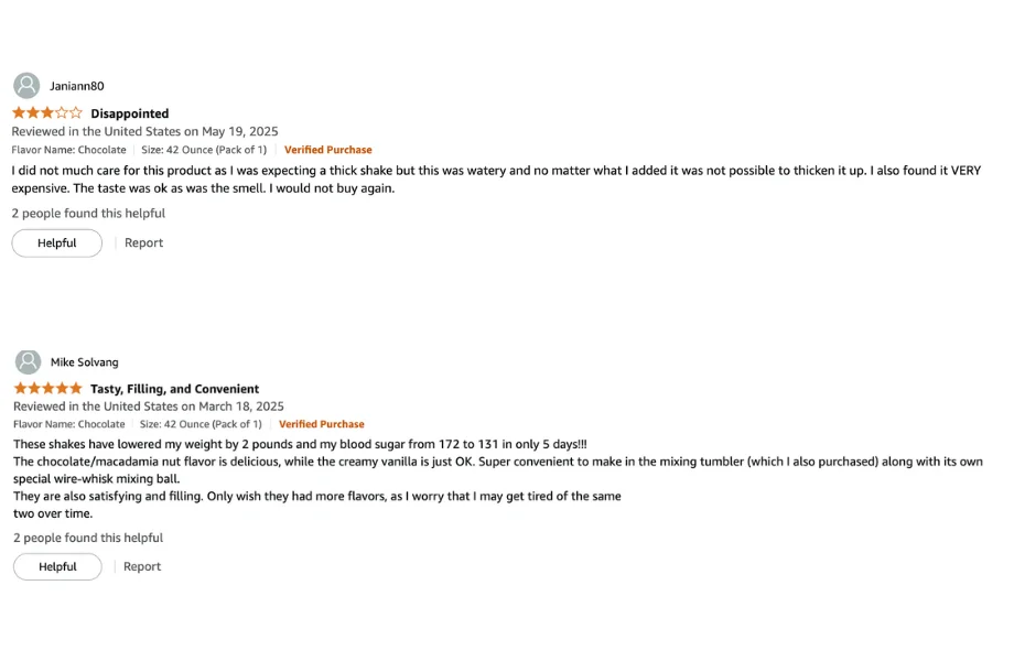 Online customer reviews of HLTH Code Complete Meal