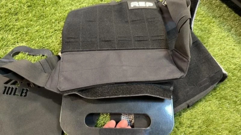 A look at the REP Fitness Strata Weight Vest and its weight plates