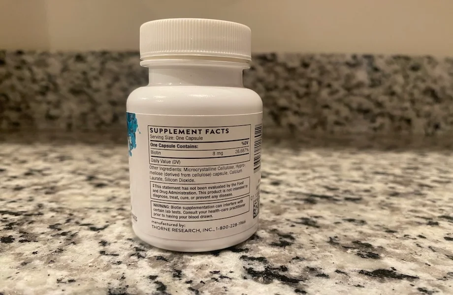 Thorne Biotin supplement facts