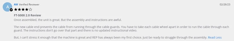 A critical review of the REP FT-5000 Functional Trainer