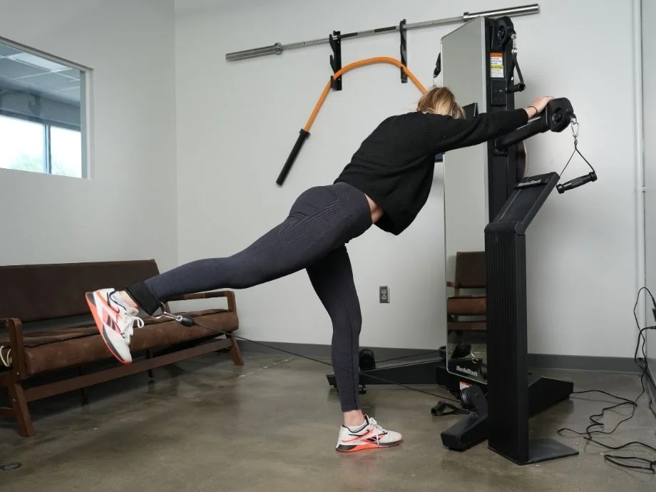 Full view of a leg extension on the NordicTrack Fusion CST.