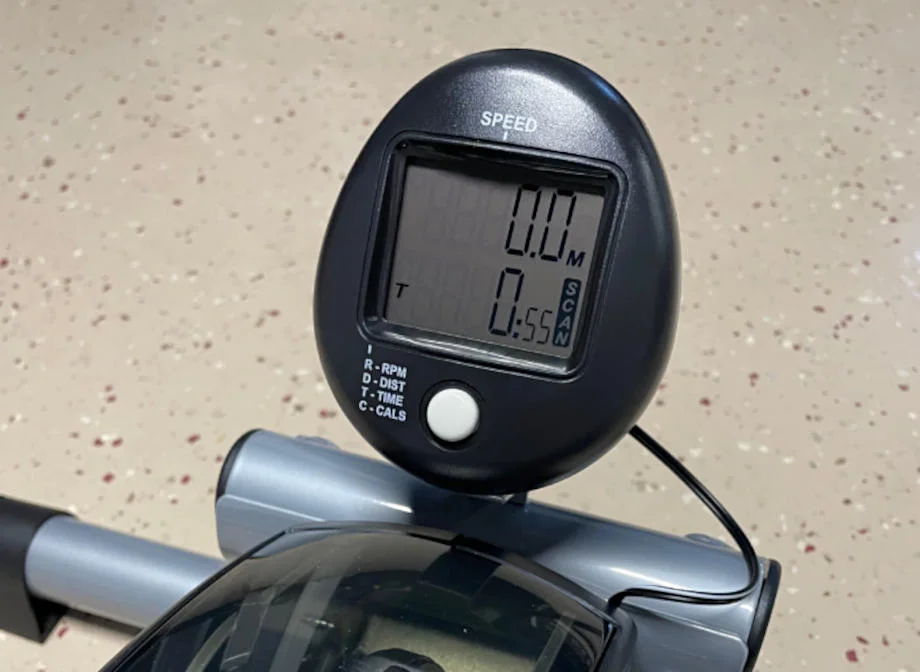 A close look at the display on a DeskCycle 2