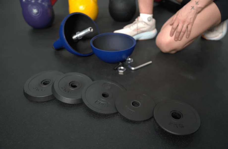The change plates used within the Bells of Steel Adjustable Competition Style Kettlebell