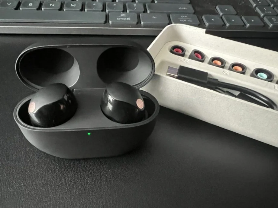 What you get with Sony WF-1000XM5 wireless earbuds.