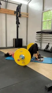 barbell glute bridge