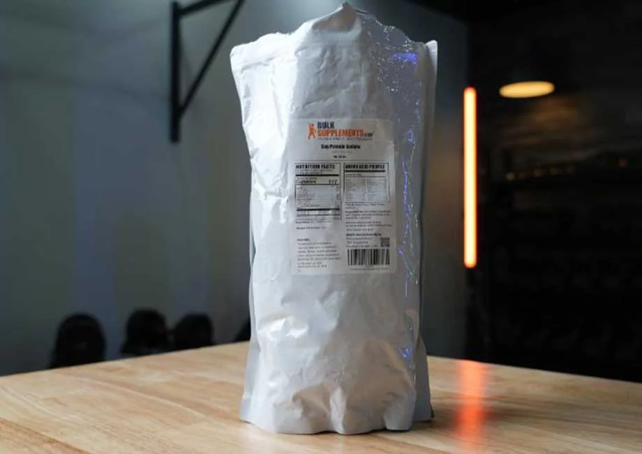 bulk supplements soy protein nutrition label