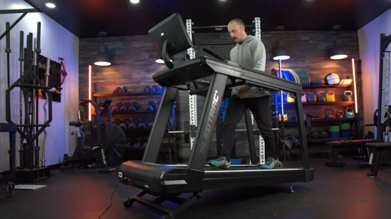 Coop testing a Treadmill
