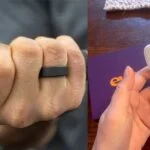 A side-by-side image of Evie Ring vs Oura Ring