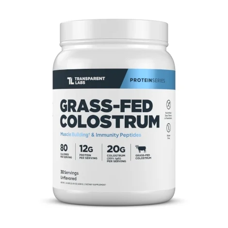 transparent labs grass fed colostrum product image