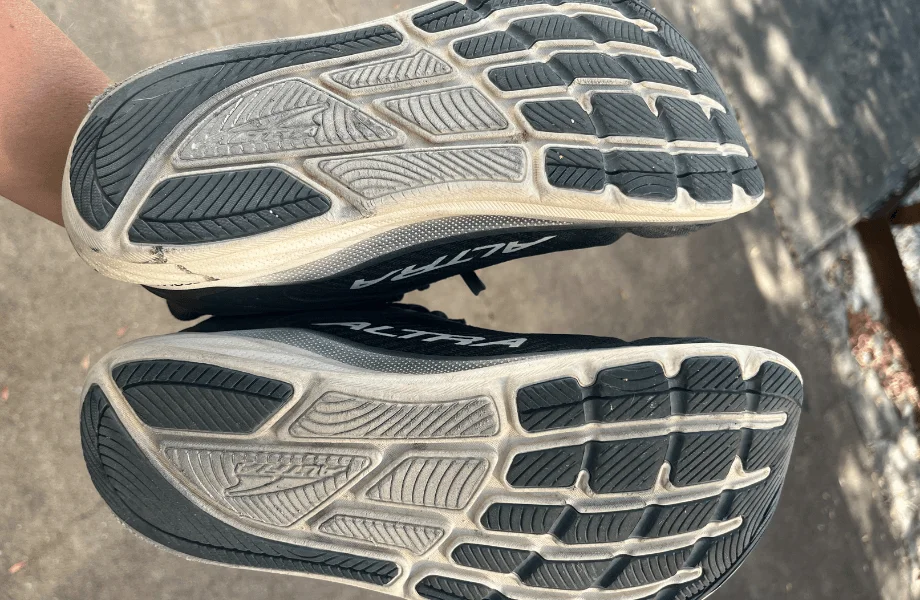 The Altra Torin 8's outsole and lug pattern