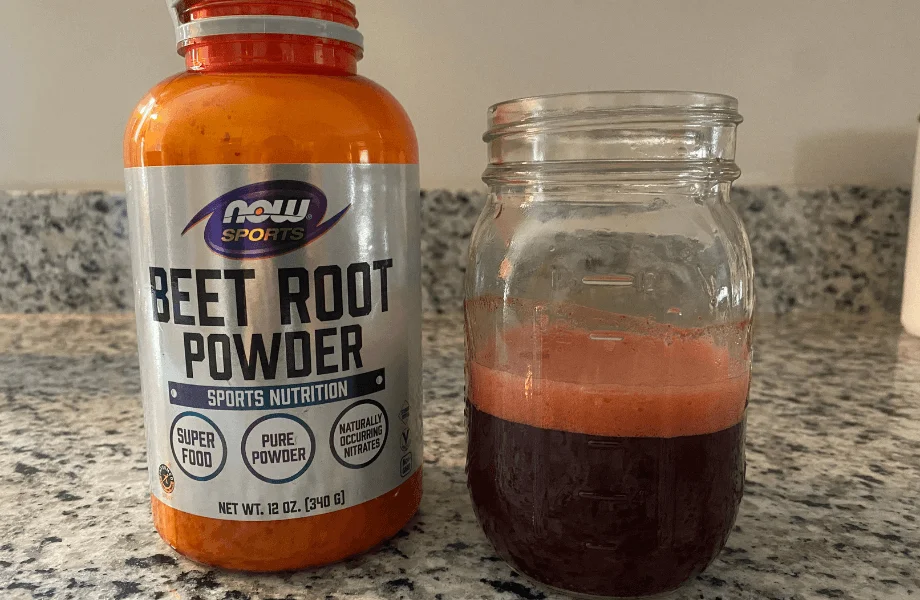 A full blended serving of NOW Foods Beet Root Powder