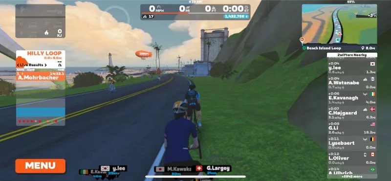 Zwift app route