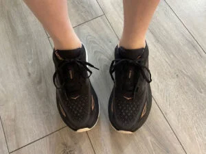 hoka clifton 9 shoes from above