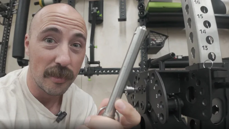Our tester holds up a huge cotter pin to demonstrate the serious durability of RVL Wings.