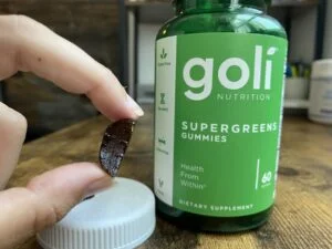 COVER IMAGE goli greens gummy with bite mark