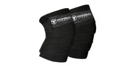 Iron Bull Strength knee wraps in black