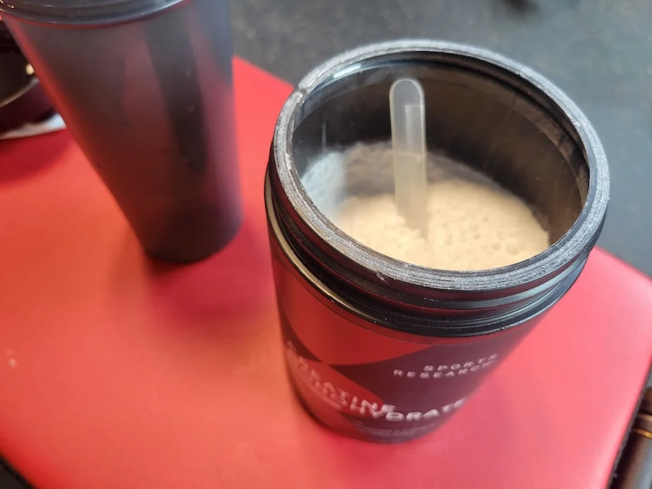 Open container of Sports Research Creatine Monohydrate