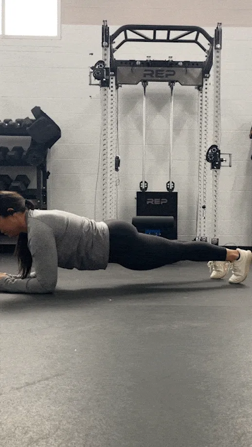 woman doing a plank
