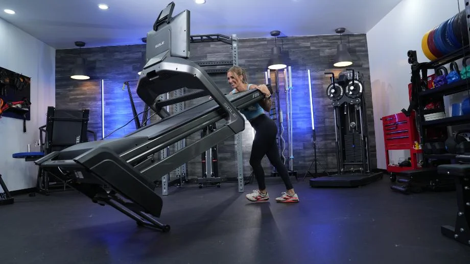 Moving the Sole F89 treadmill on transport wheels