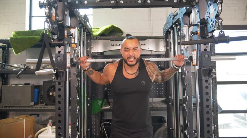 Stephen Sheehan, CPT, CNC, with the Major Fitness B17 Smith Machine