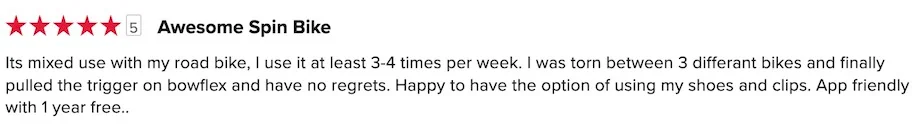 a positive review of the bowflex c7 bike 1