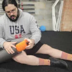 Our tester with one of the best foam rollers.