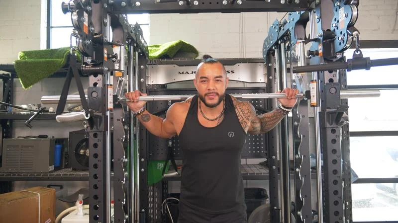 Stephen Sheehan, CPT, CNC, with the Major Fitness B17 Smith Machine