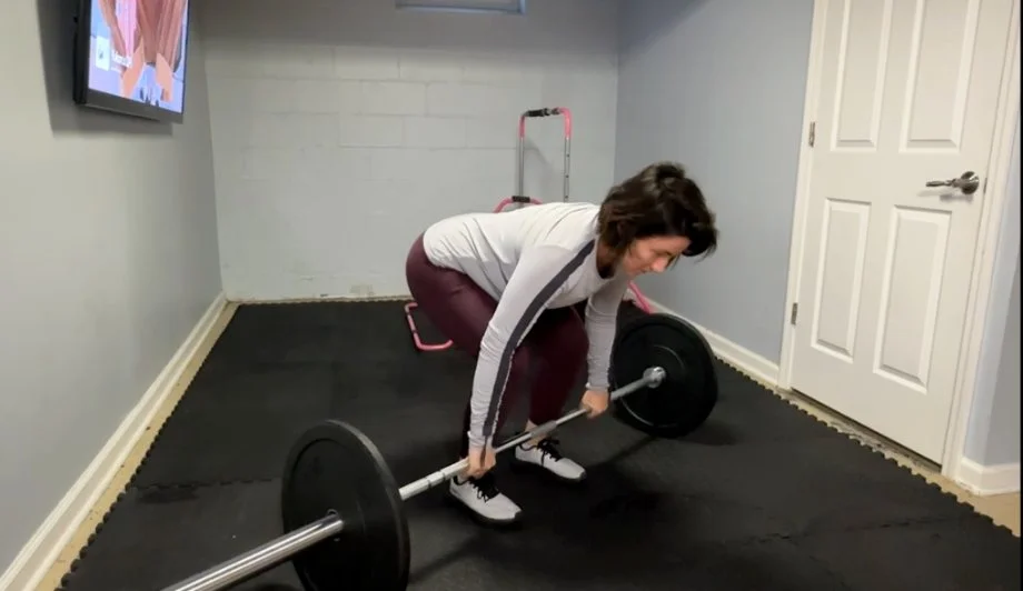 working out on prosource puzzle mat