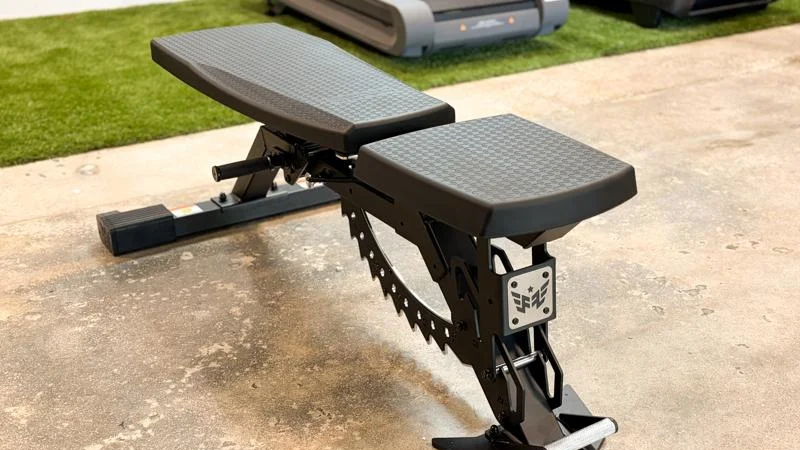 Angled view of the Major Fitness AH64 Bench