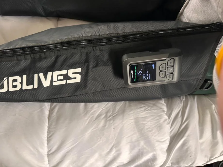 A close look at the panel on Ublives Compression Boots.