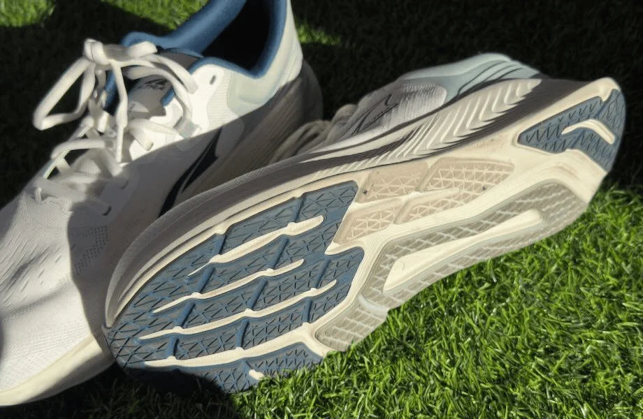 The outsole design and lug pattern featured on the Altra Provision 8 running shoes