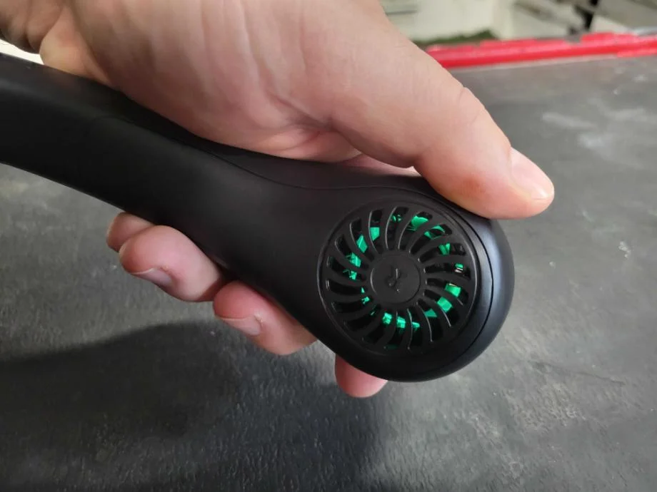 A close-up image of the bladeless fan of the GULAKI Neck Fan