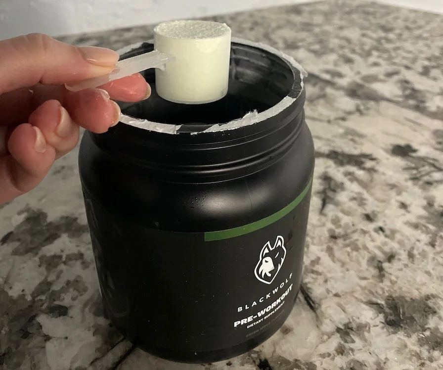 blackwolf pre workout scoop