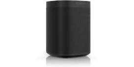 Sonos One (Gen 2) black speaker on a white background
