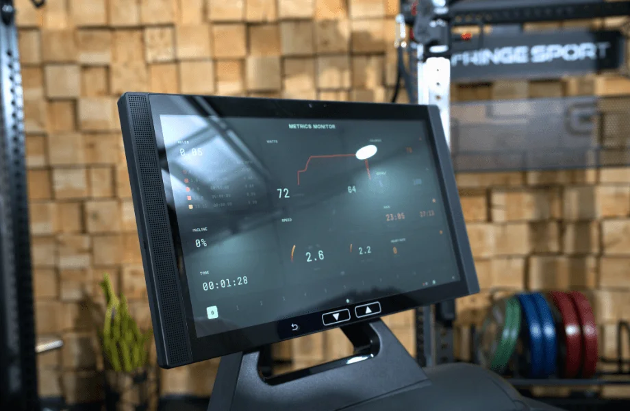 The Aviron Victory Treadmill's 22-inch HD touchscreen