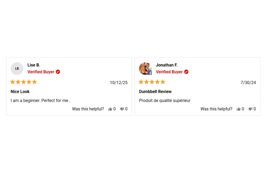 Online customer reviews related to Iron Bull Rubber Hex Dumbbells