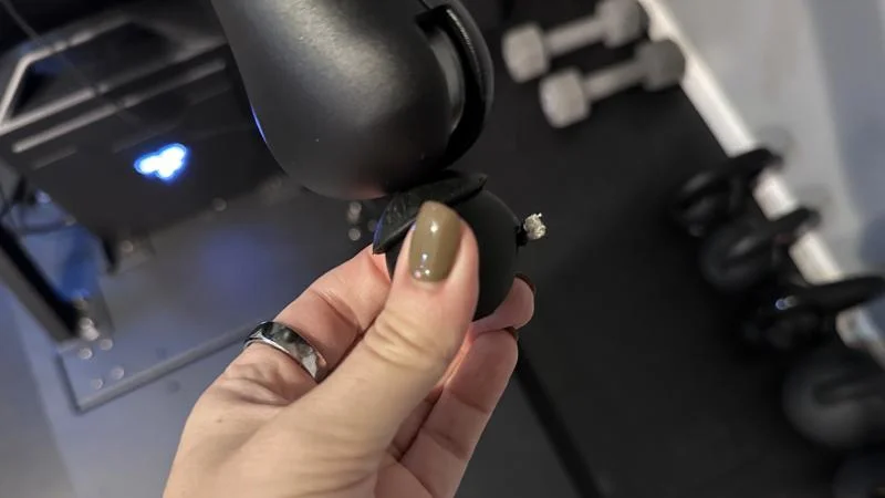 A close look at the rough cable end visible on the FitTransformer Titan Plus Home Gym