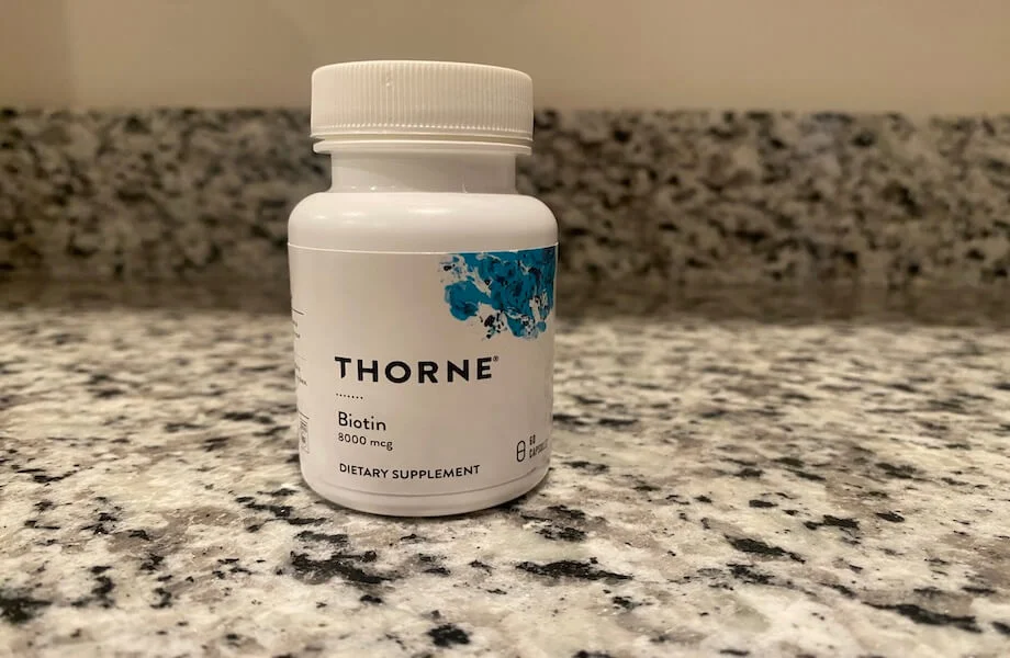 A single container of Thorne Biotin