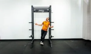 coop leaning on PRx Build Limitless Rack