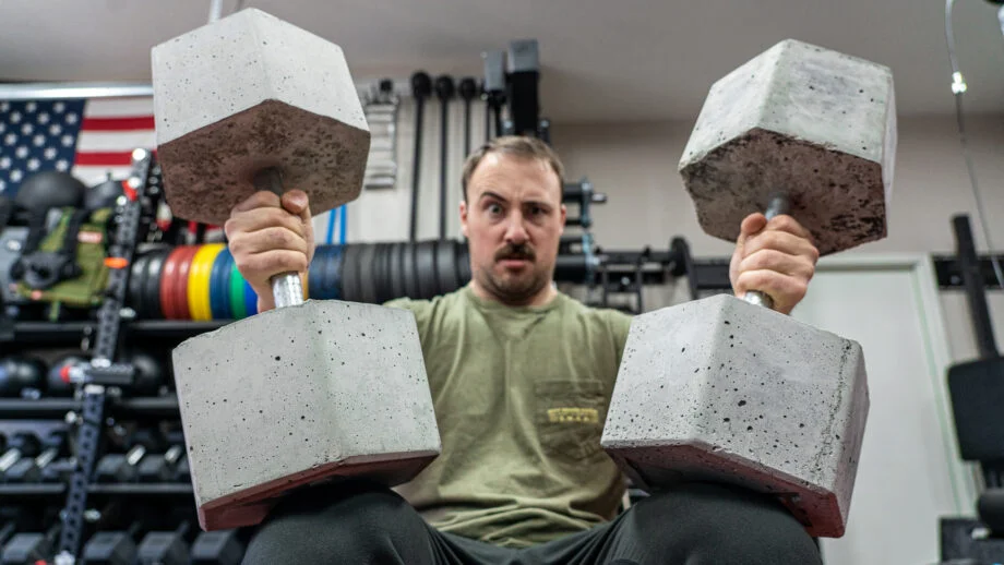 DIY Concrete Dumbbells Garage Gym Reviews