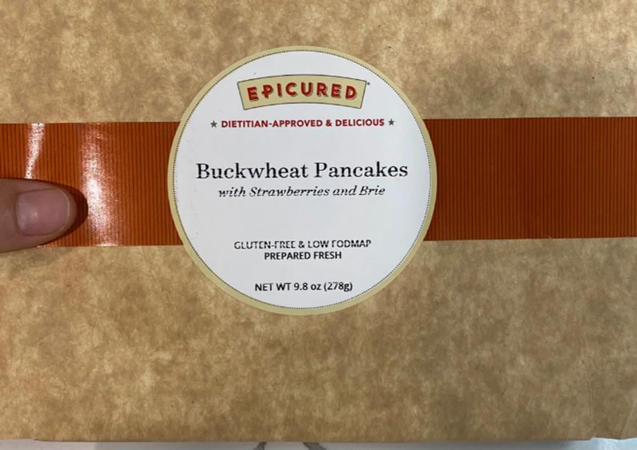 A package of buckwheat pancakes from the Epicured Meal Delivery&nbsp;Service.