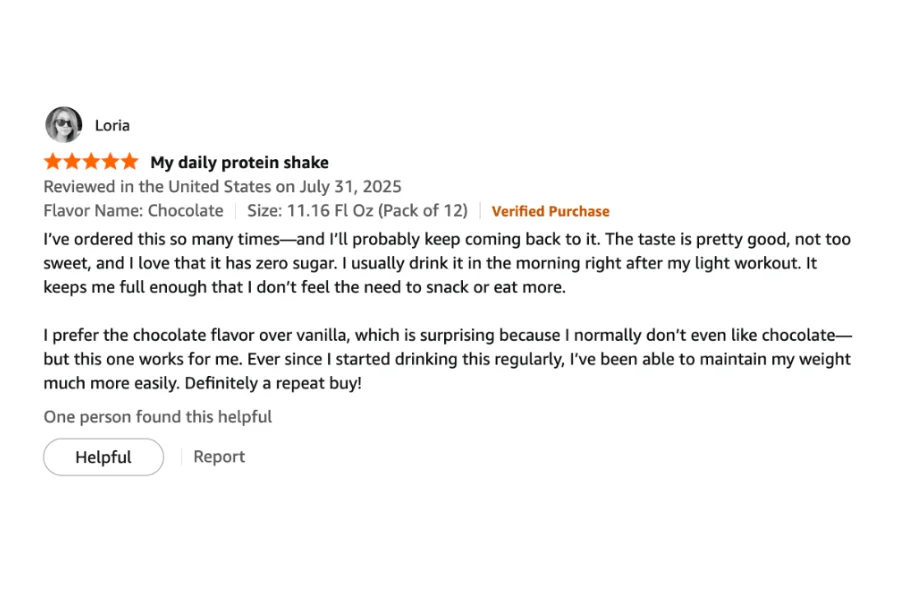 Online customer reviews for Muscle Milk Zero Protein Shake