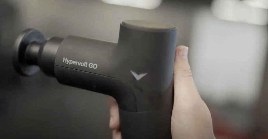 hypervolt-go-3 Holding the Hypervolt Go