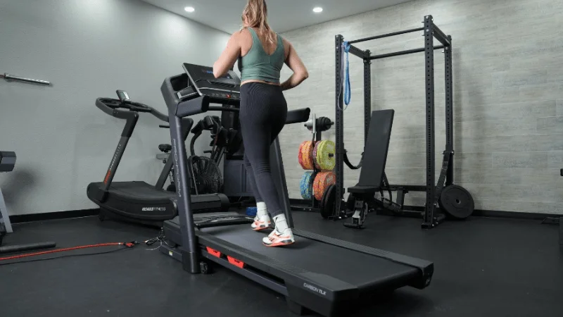Our tester training on the ProForm Carbon TLX treadmill