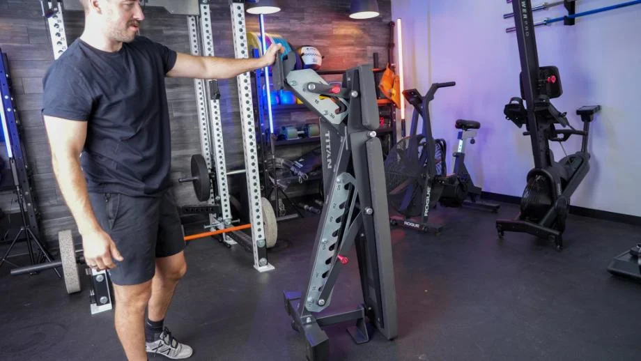 TITAN Series Adjustable Bench stored vertically