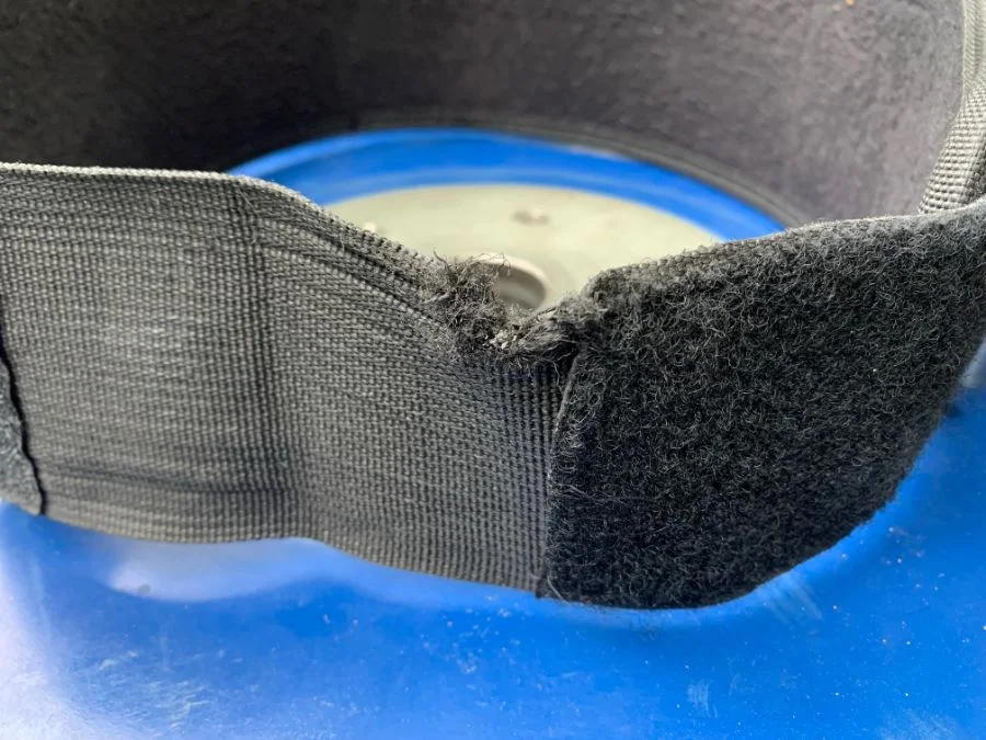 An image of a tear in the strap of a 2POOD Belt