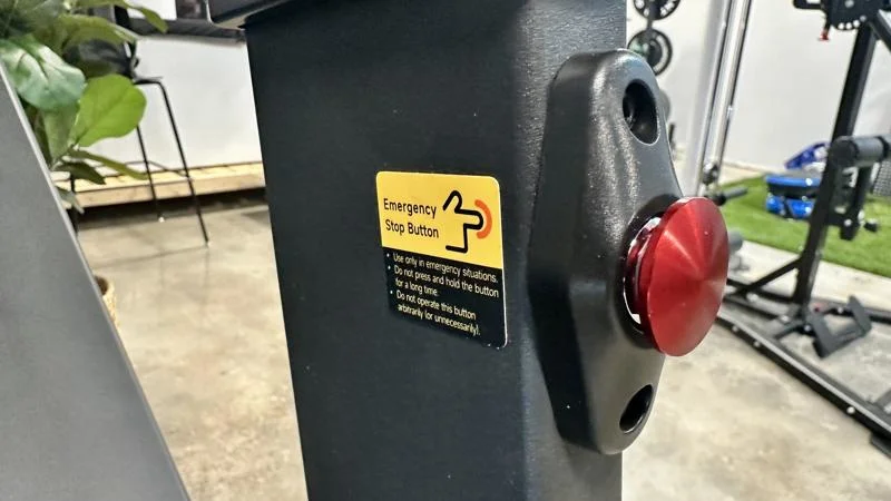Emergency stop button on the FED Fitness SC2 Ultra Emergency stop button on the FED Fitness SC2 Ultra