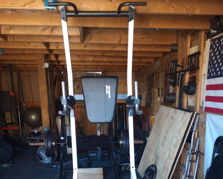 An image of the Fitness Gear Pro Tower in a home gym