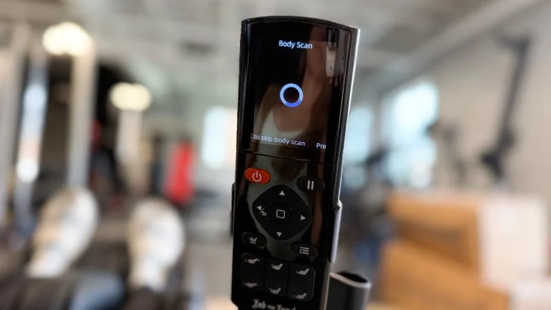 Looking at the body scan feature on the remote for a Bob and Brad Massage Chair